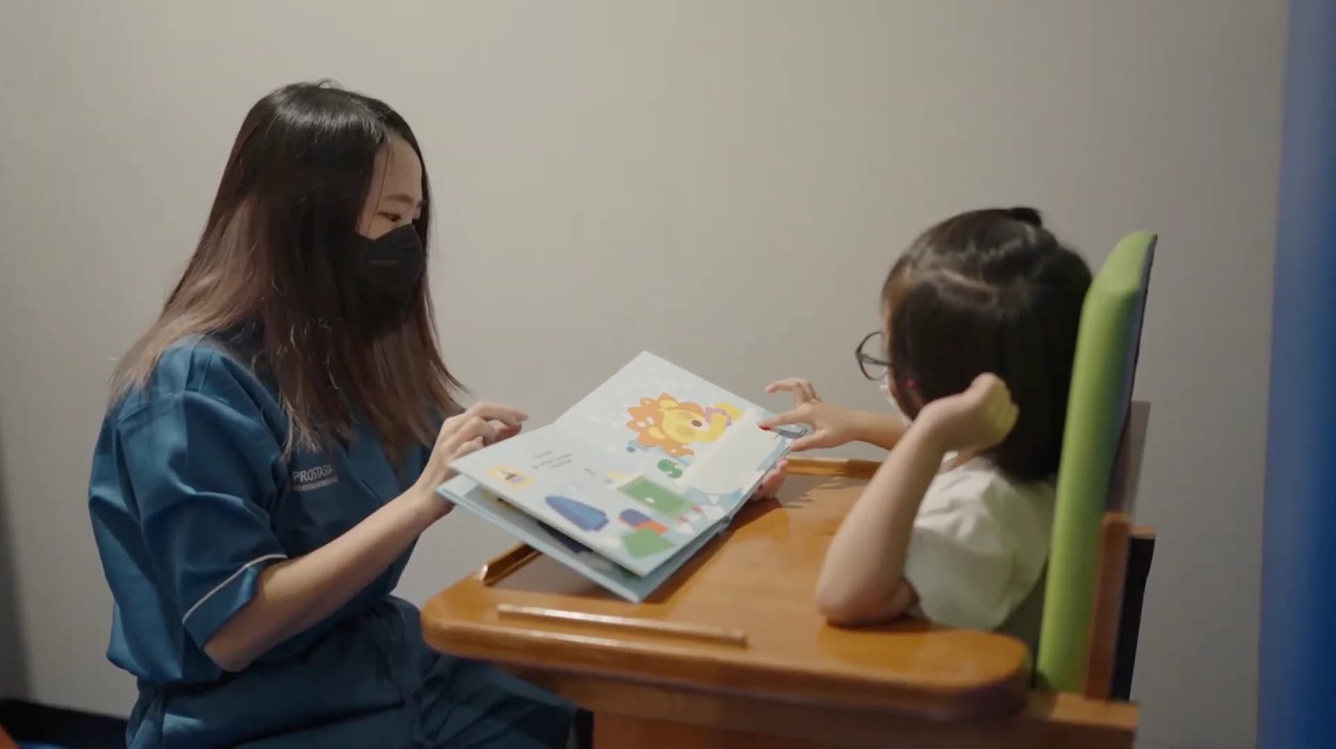 Compassionate child therapist working with a child