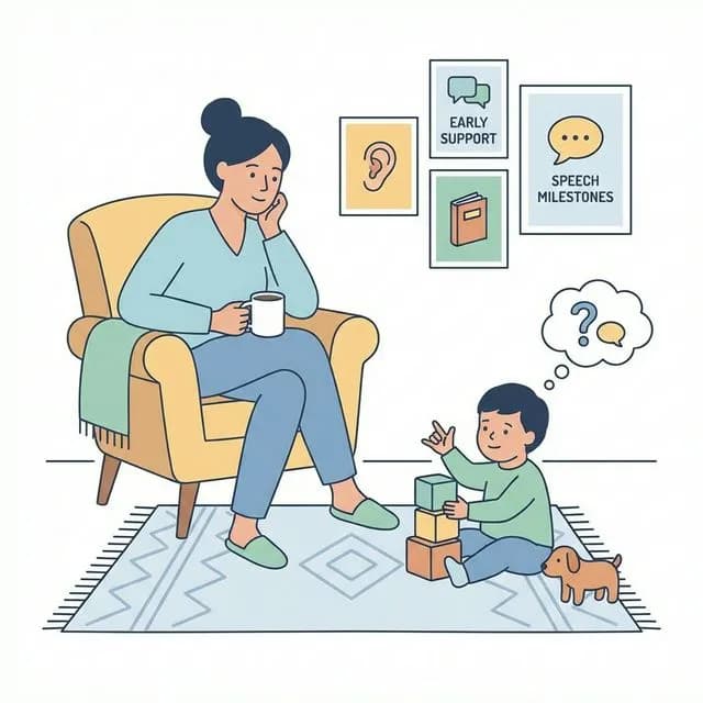 Orang tua mengamati perkembangan bicara anak